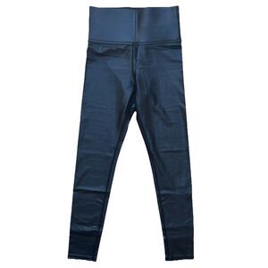 CARBON38 High Rise 7/8 Leggings Metallic Takara Shine Wide Waistband Stretch XS